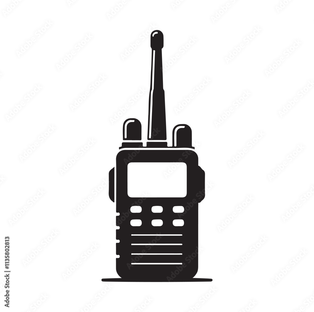 walkie talkie silhouette vector illustration walkie talkie silhouette vector illustration