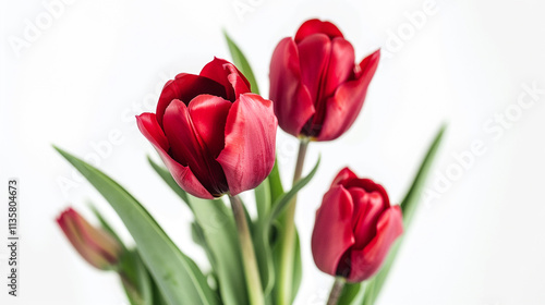 bouquet of red tulips