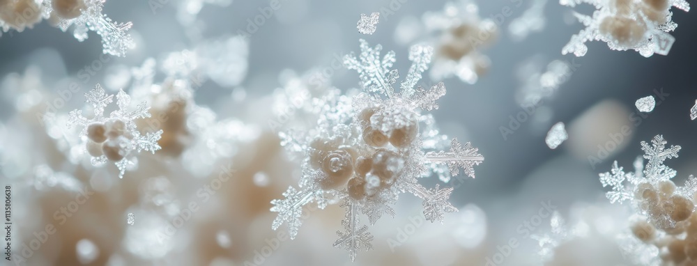The background is a light blue with a snow flakes The background is a light blue with a snow flakes