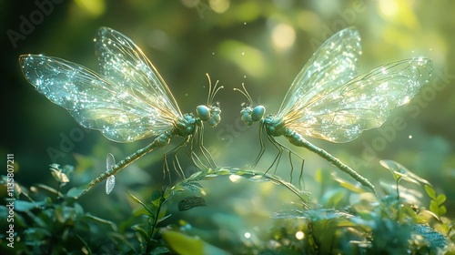 Enchanted Dragonflies: A Dreamlike Fantasy Art