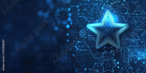 A digital icon featuring a star and gear, representing effective practices. photo