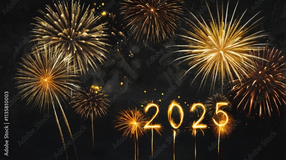 Naklejka premium new fireworks