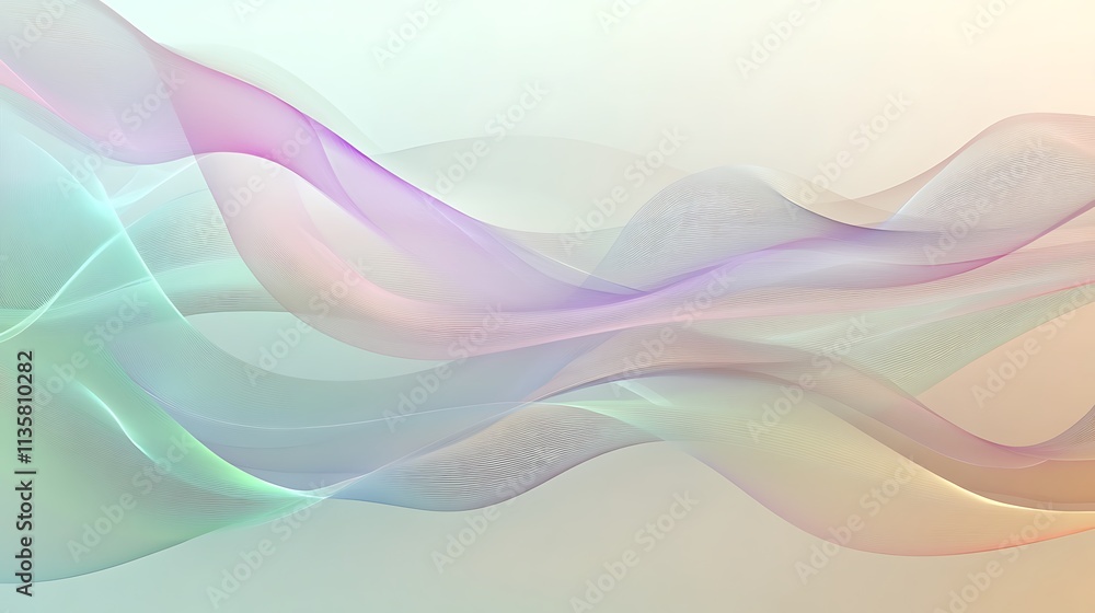 Abstract flowing wave design with pastel gradients and soft textures Abstract flowing wave design with pastel gradients and soft textures
