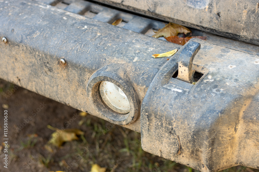 A dirty bumper on a 4x4 A dirty bumper on a 4x4