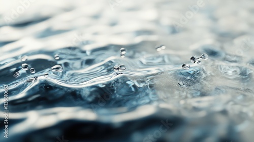 Wallpaper Mural A close-up of tiny water ripples on a smooth surface, creating a calming effect, isolated on white Torontodigital.ca