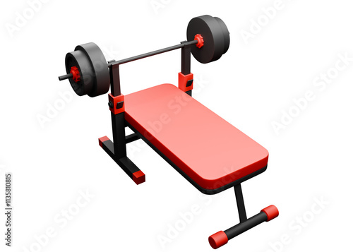 3D low poly gym equipment icon