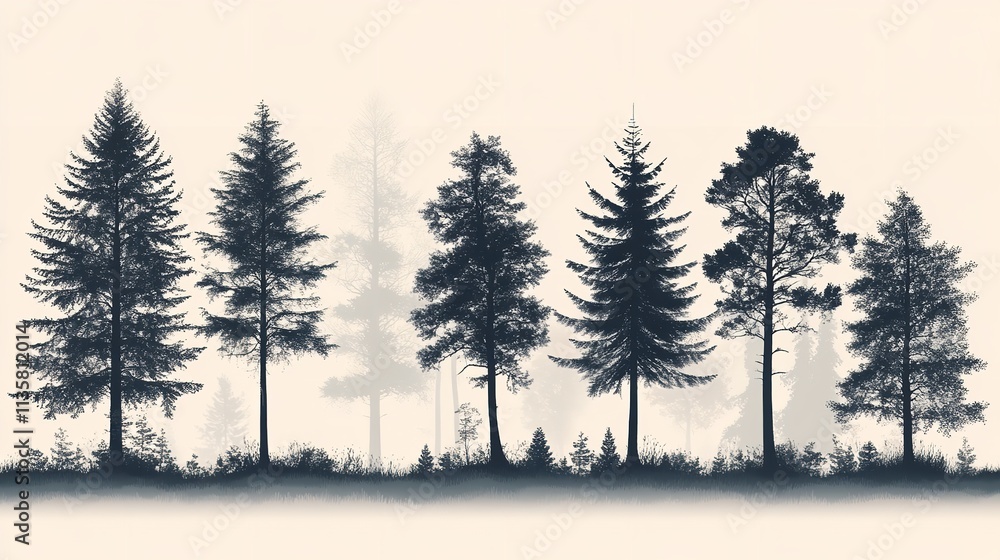 Hand-Drawn Christmas Tree Illustrations in Vector Format Hand-Drawn Christmas Tree Illustrations in Vector Format