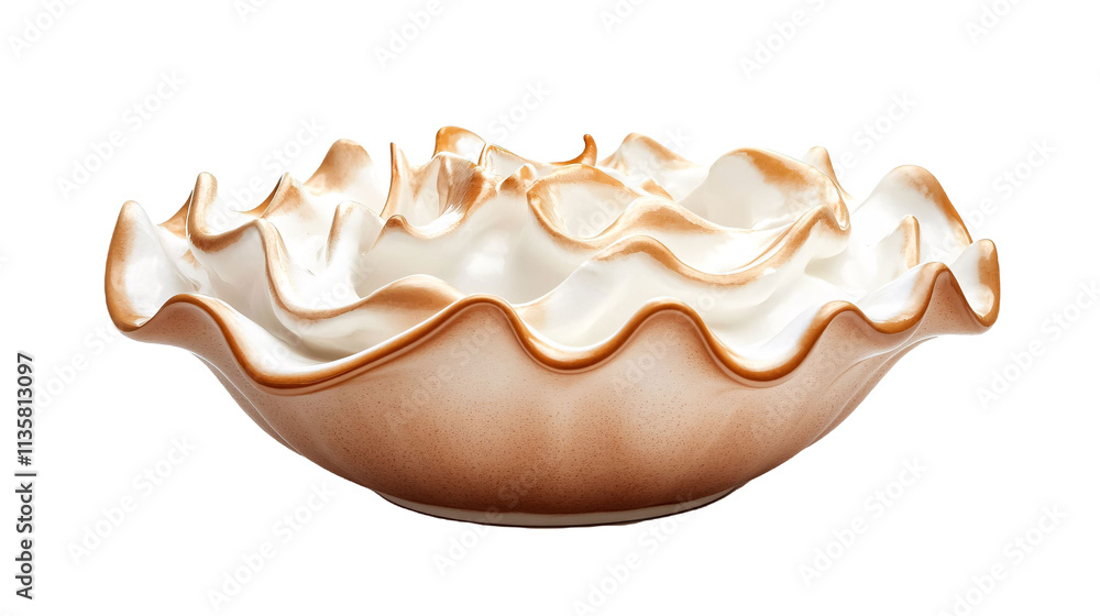 Meringue Bowl for Whipping & Mixing - Isolated on White Background Meringue Bowl for Whipping & Mixing - Isolated on White Background