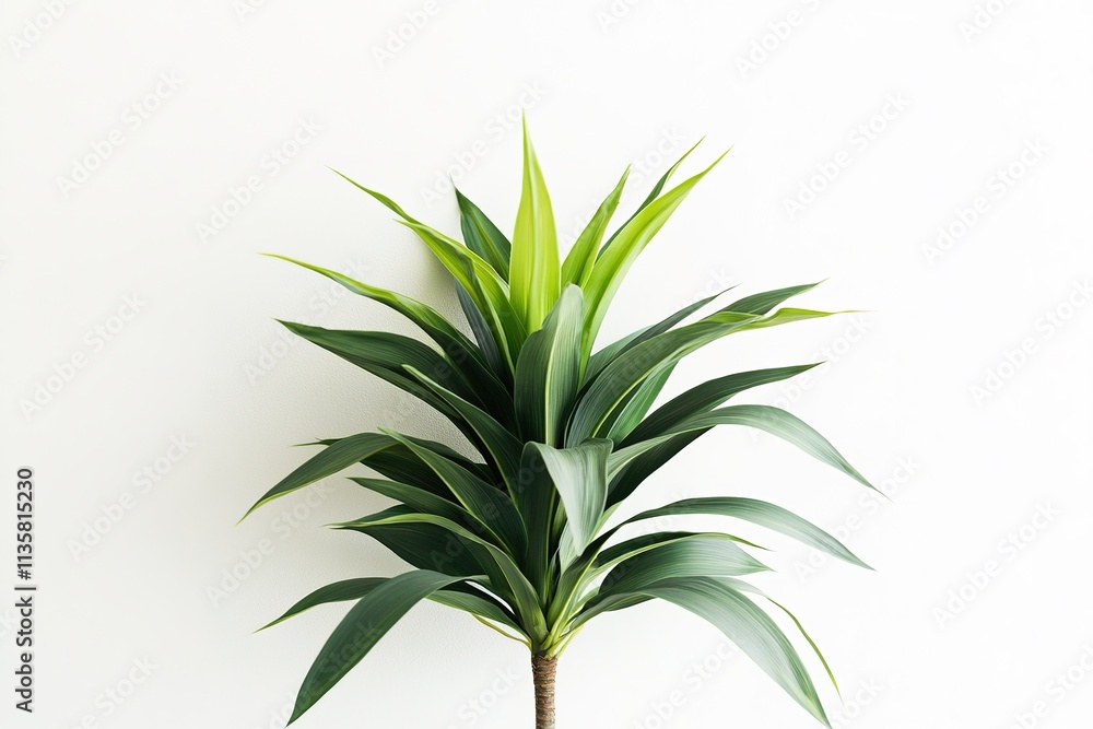 photo of tropical plant in simple minimalistic style on white background photo of tropical plant in simple minimalistic style on white background