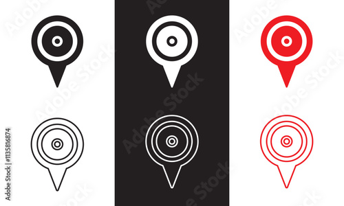 Geo targeting icon.  Vector illustration. isolated on white and black background. EPS 10