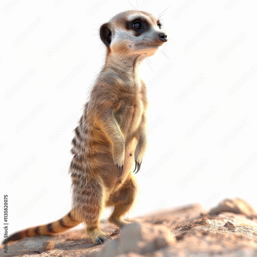 Curious Meerkat Standing Tall Curious Meerkat Standing Tall