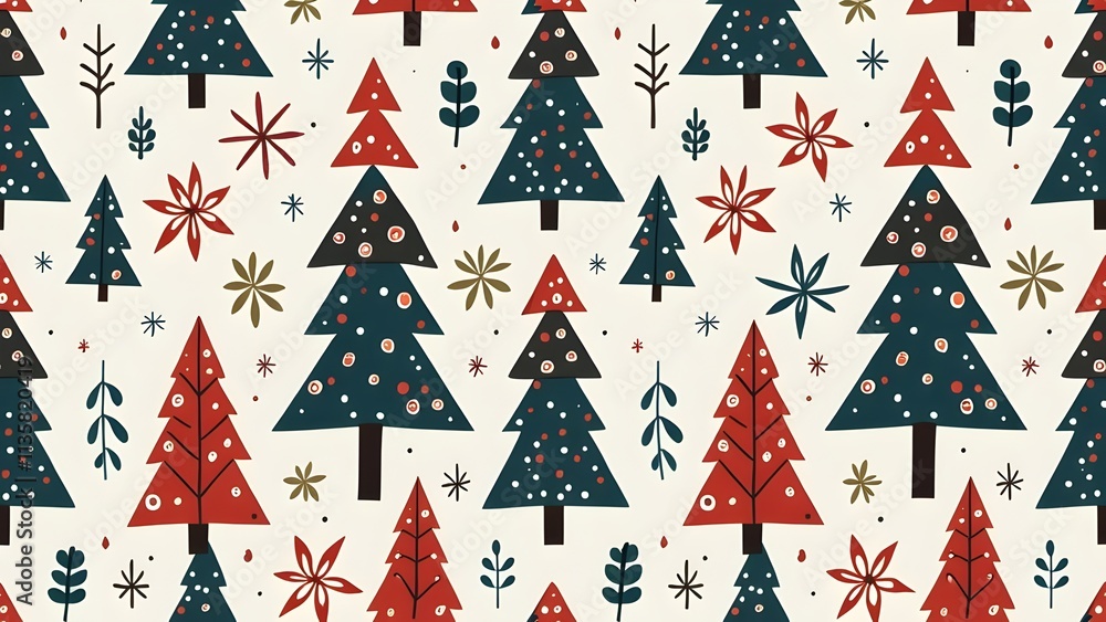 Winter Holiday Background Seamless Christmas Tree Pattern Wallpaper Winter Holiday Background Seamless Christmas Tree Pattern Wallpaper
