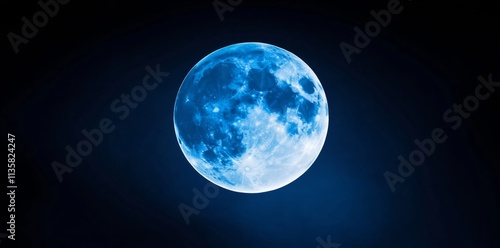 A moonlit night sky with a subtle gradient of deep blue and black tones