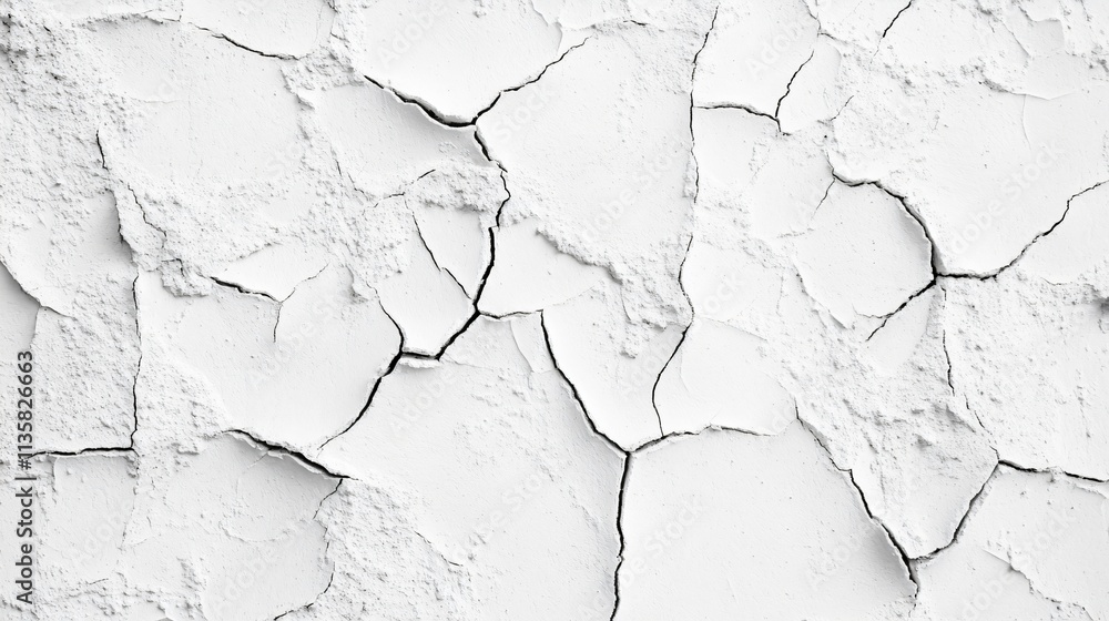 Fototapeta premium Abstract White Cracked Texture Background AI Generated