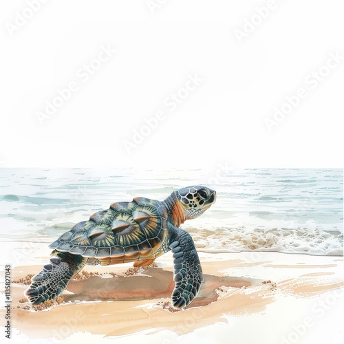 Sea Turtle on the Beach