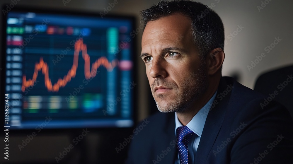 Wealth Manager Discussing Portfolio Diversification Amidst Inflation with Investment Data Wealth Manager Discussing Portfolio Diversification Amidst Inflation with Investment Data
