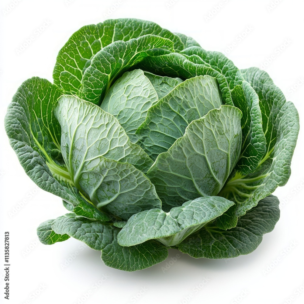 Fresh Cabbage on White Background Fresh Cabbage on White Background