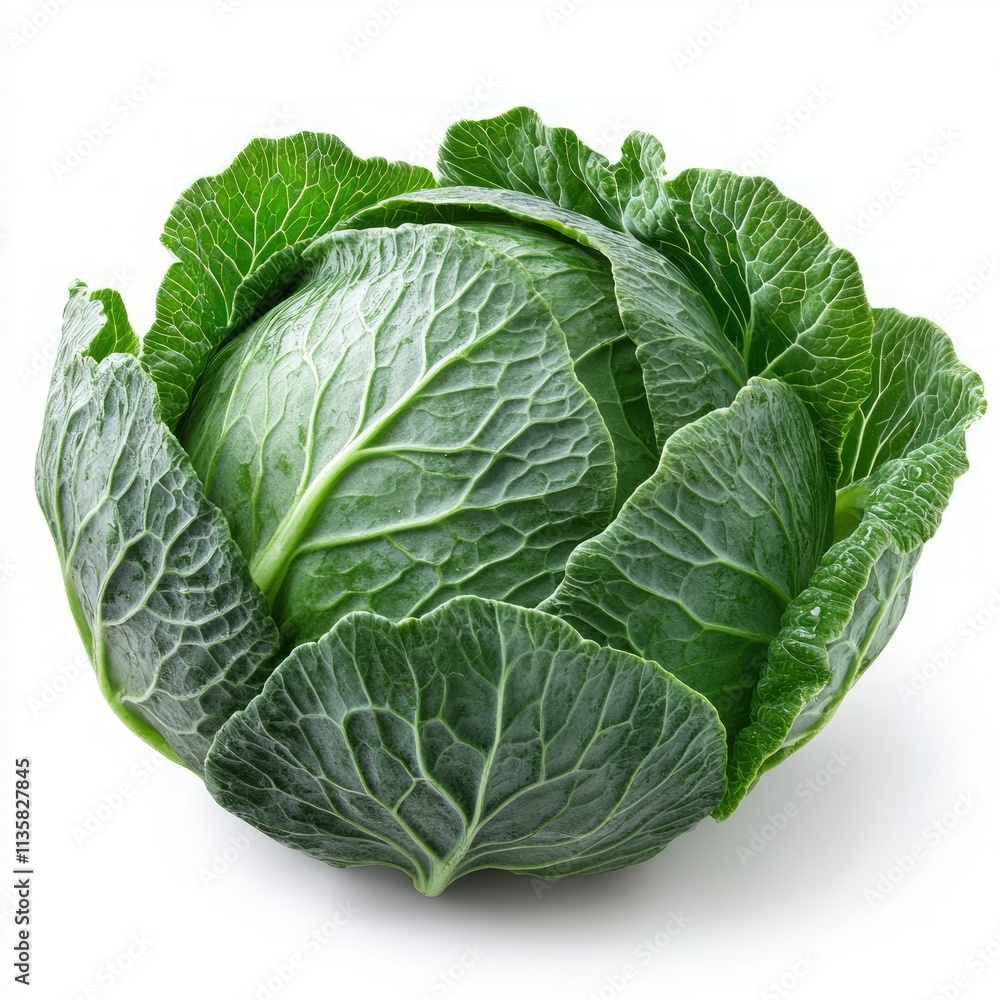 Cabbage on Clean White Background Cabbage on Clean White Background