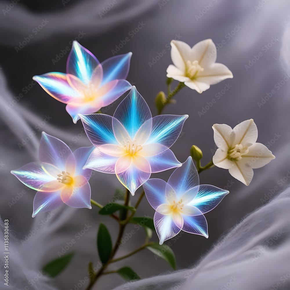 jasmine flower in the spectrum background, created by generative ai jasmine flower in the spectrum background, created by generative ai
