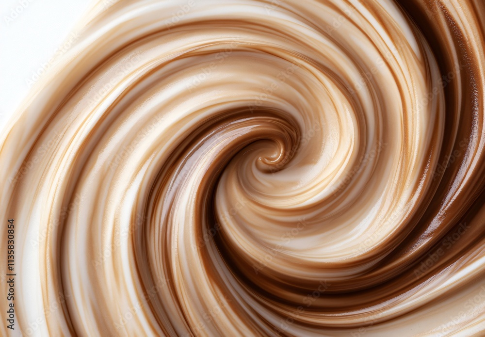 Abstract Swirling Chocolate Cream Texture Background Abstract Swirling Chocolate Cream Texture Background