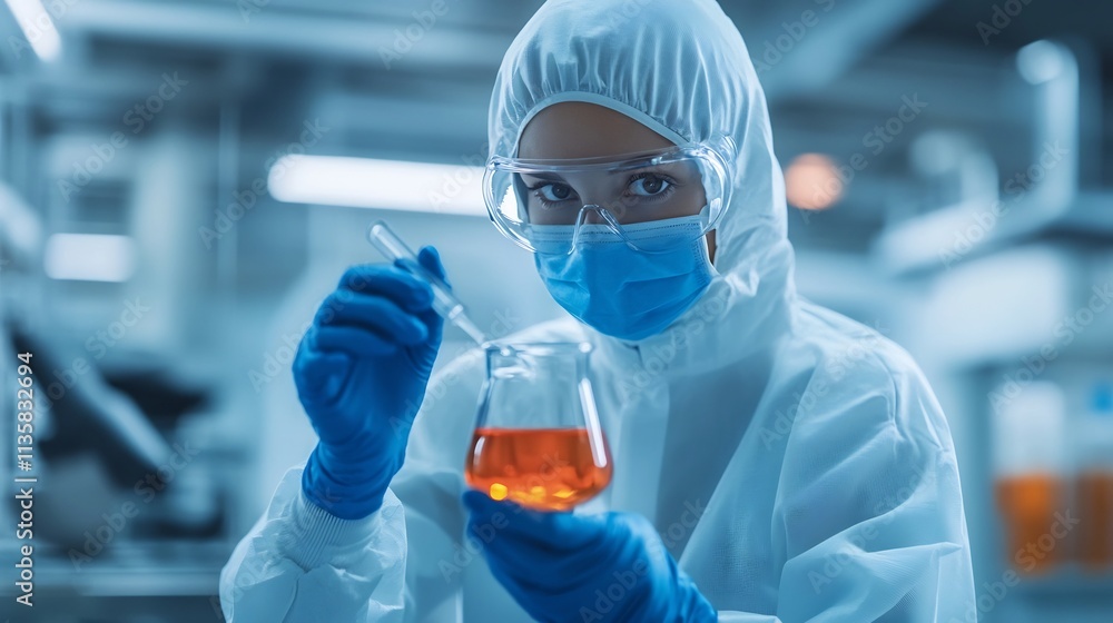 Scientist Conducting Research on High-Performance Materials for Aerospace Applications Scientist Conducting Research on High-Performance Materials for Aerospace Applications