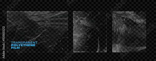 Plastic or polyethene wrap packaging texture