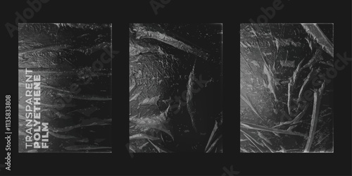 Plastic or polyethene wrap packaging texture