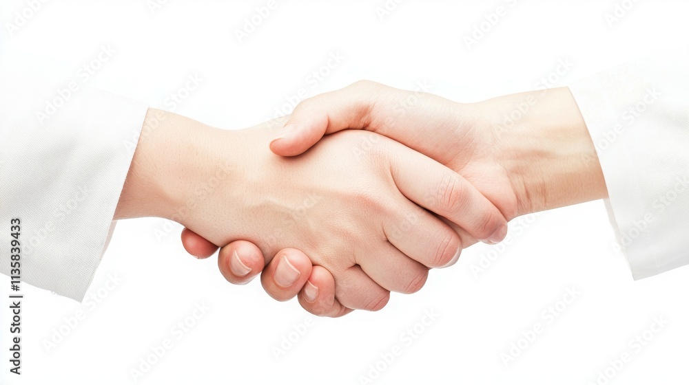 A handshake between two individuals symbolizing agreement or partnership. A handshake between two individuals symbolizing agreement or partnership.