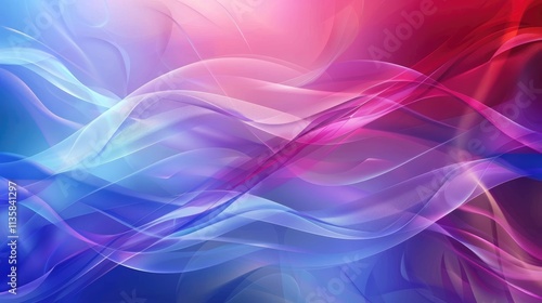 Abstract purpleblue and red background with wavy lines as wallpaper illustration photo