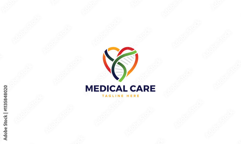 Obraz premium Professional Innovative Unique Modern Medical Care Branding Logos Vector, Adaptive Designs for Medical Healthcare Wellness Services