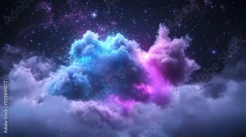 Ethereal Nebula Cloudscape Cosmic Fantasy Background