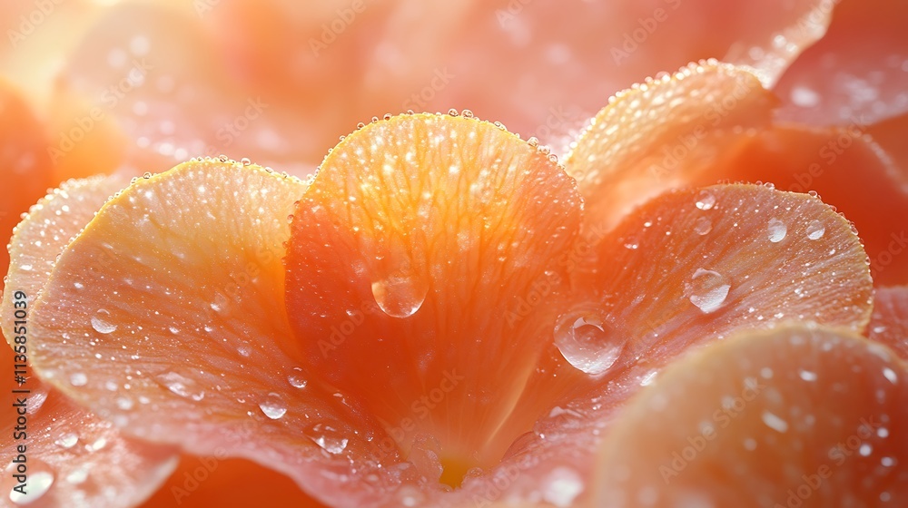 A macro shot of vibrant orange slices, their juicy translucent textures glowing under backlight, tiny water droplets enhancing their freshness, set against a pastel coral background, A macro shot of vibrant orange slices, their juicy translucent textures glowing under backlight, tiny water droplets enhancing their freshness, set against a pastel coral background,
