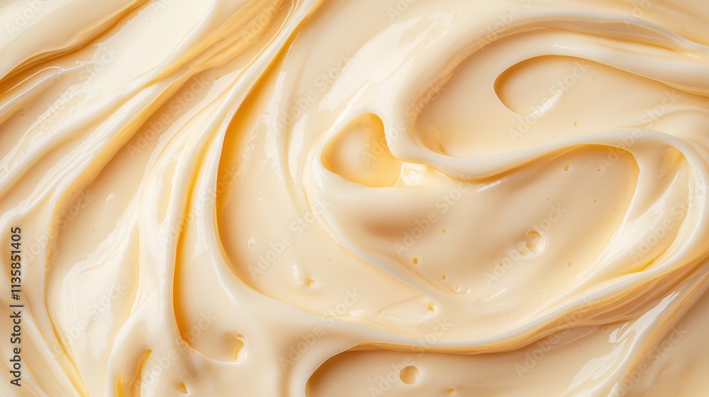 Creamy and Smooth Swirls of Light Beige Whipped Texture Background Creamy and Smooth Swirls of Light Beige Whipped Texture Background