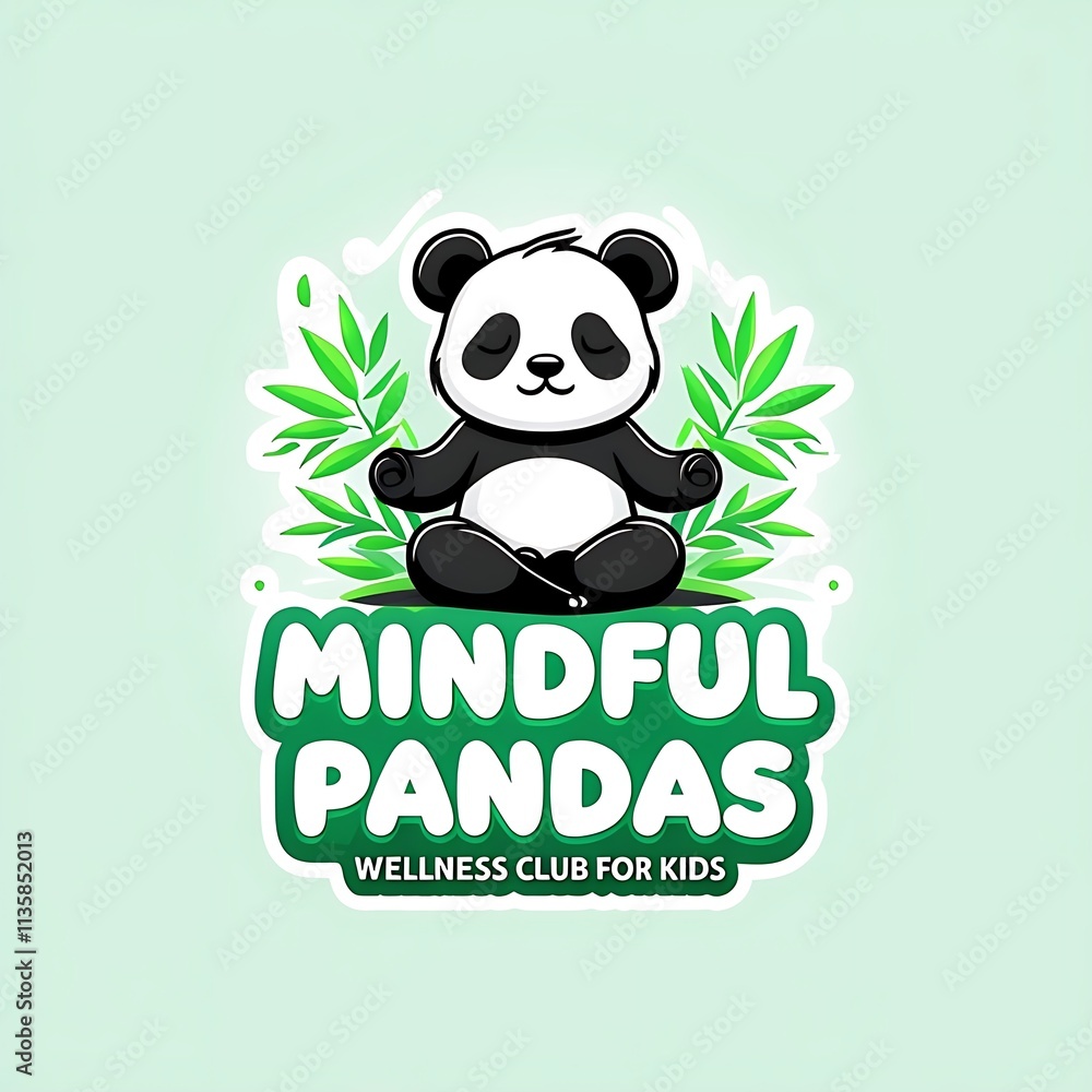 Cheerful Mindful Pandas Logo for Kids Wellness Club Cheerful Mindful Pandas Logo for Kids Wellness Club