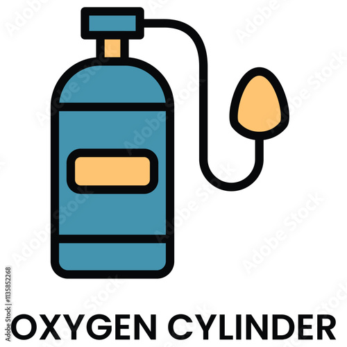 Oxygen Cylinder Icon. Medical Icon.
