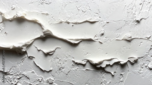 Wallpaper Mural A textured white surface with layered cream-like material. Torontodigital.ca