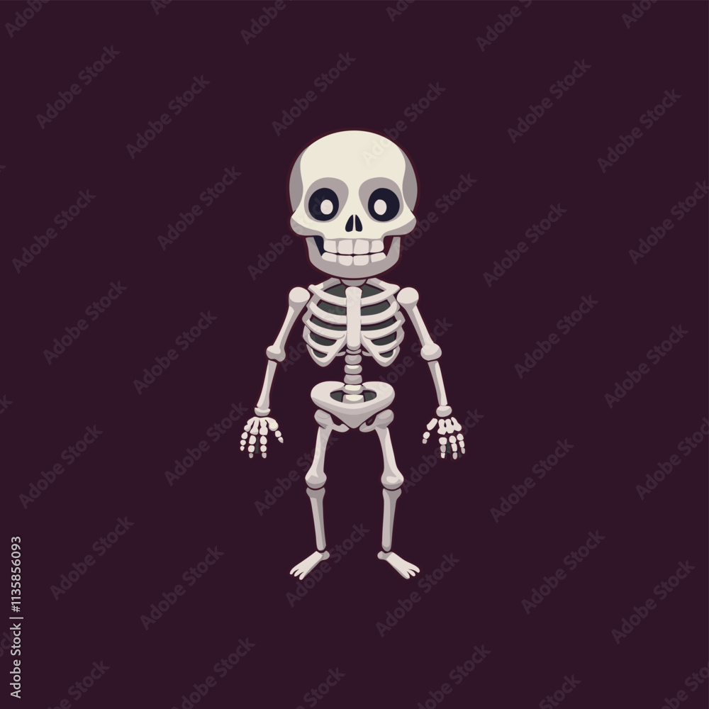 Human skeleton icon, logo isolated on white realistic vector illustration Human skeleton icon, logo isolated on white realistic vector illustration
