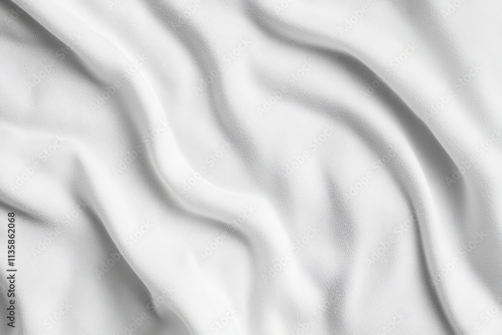 Naklejka premium The subtle texture of white fabric brings a touch of sophistication.