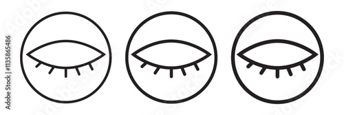 Wallpaper Mural Eye password hidden view private vector icon. Hidden eye password look web icon design Torontodigital.ca