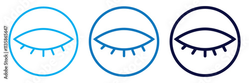 eye vector icon set. eyeball line icon. vision pictogram. private crossed eye sign. open and closed eyes symbol. visible and invisible icon set. show and hide. see and hide button