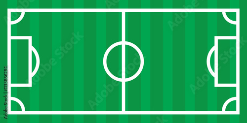 Soccer field illustration. Football pitch layout for games