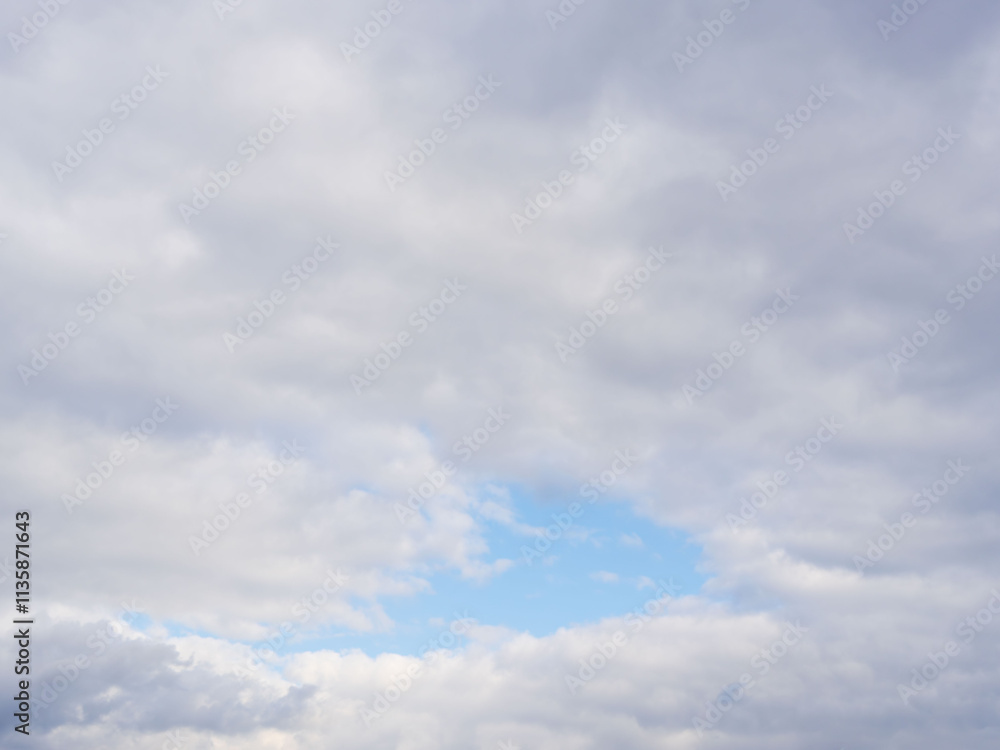 冬の雲が多い空08 冬の雲が多い空08