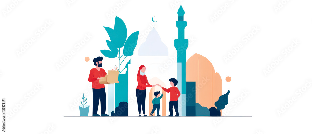 A vibrant illustration of a family engaged in community service, surrounded by greenery and urban elements, symbolizing togetherness and social responsibility. A vibrant illustration of a family engaged in community service, surrounded by greenery and urban elements, symbolizing togetherness and social responsibility.