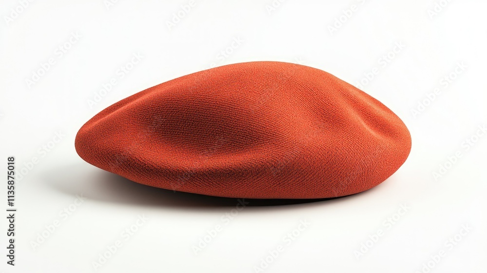 Soft and Stylish Orange Beret Hat on a White Background Perfect for Fashion Photography, Accessories, and Creative Projects Soft and Stylish Orange Beret Hat on a White Background Perfect for Fashion Photography, Accessories, and Creative Projects
