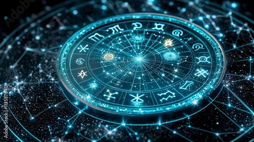 Wallpaper Mural Mystical Astrology Wheel  Zodiac Signs  Cosmic Energy  Horoscope  Celestial  Universe  Sta Torontodigital.ca