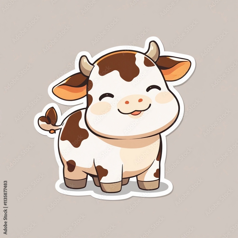 Fototapeta premium cow cartoon character