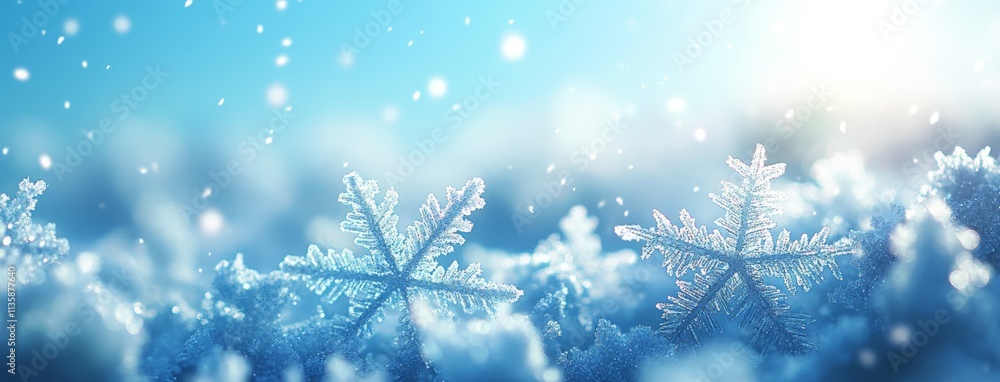 The background is a light blue with a snow flakes The background is a light blue with a snow flakes