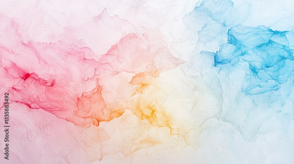 Fototapeta premium Abstract colorful smoke-like design with soft gradients.