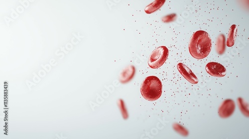 A visual representation of red blood cells in motion, highlighting their importance in circulation.