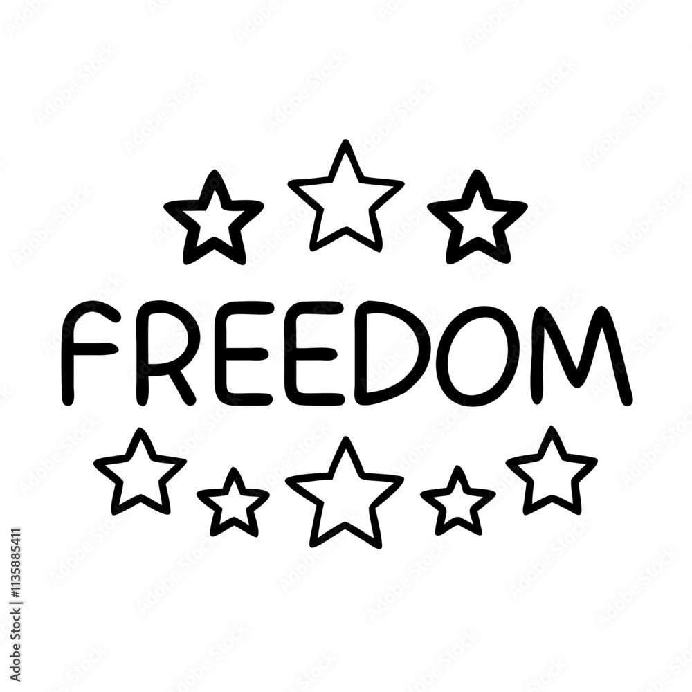 freedom text with stars icon, juneteenth line art, juneteenth icon - simple black line art icon of freedom text with stars, symbolizing juneteenth celebrations. juneteenth vector art. freedom text with stars icon, juneteenth line art, juneteenth icon - simple black line art icon of freedom text with stars, symbolizing juneteenth celebrations. juneteenth vector art.